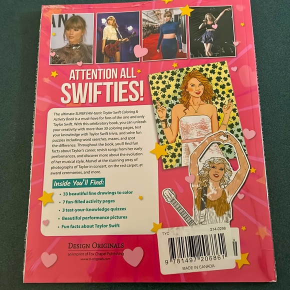 NWT TAYLOR SWIFT NEW IN PACKAGING ACTIVITY BOOK- - Picture 2 of 5